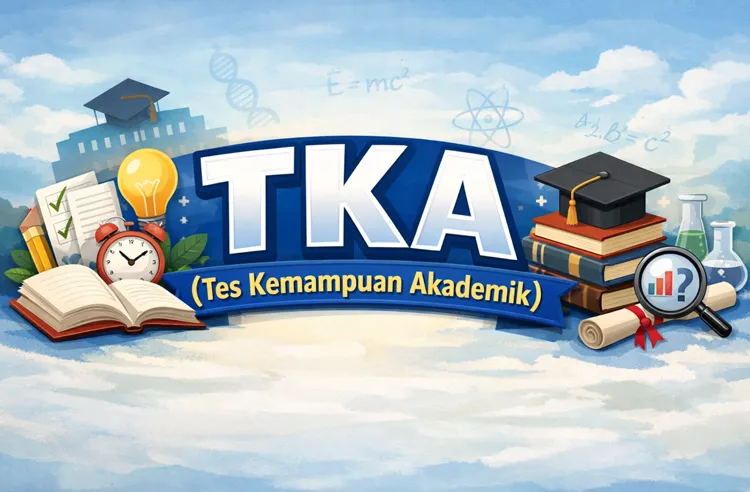 Banner informasi ujian Simulasi TKA Bahasa Indonesia